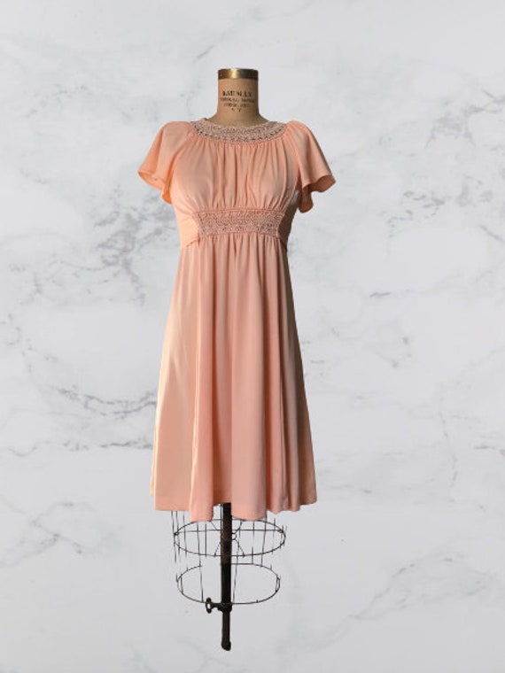 1960's Salmon Pink Babydoll Dress - image 2