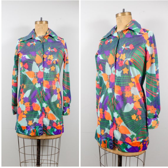neon psychedelic mini dress