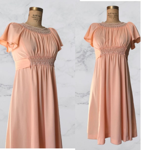 1960's Salmon Pink Babydoll Dress - image 1