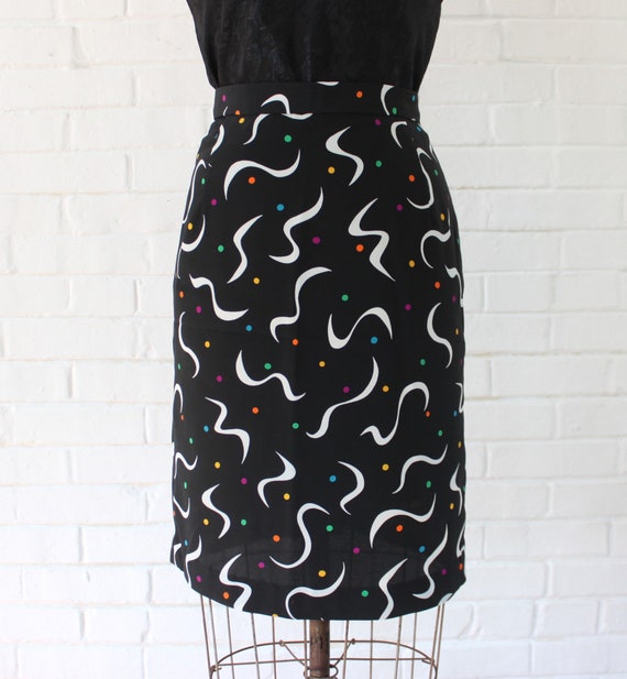 1980's Size 0 Confetti Skirt - image 4