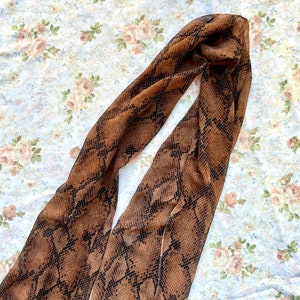 1990's Brown Snakeskin Scarf, Wrap or Shawl image 3