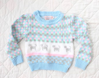 2T - Vintage Scottie Dog Pastel Sweater