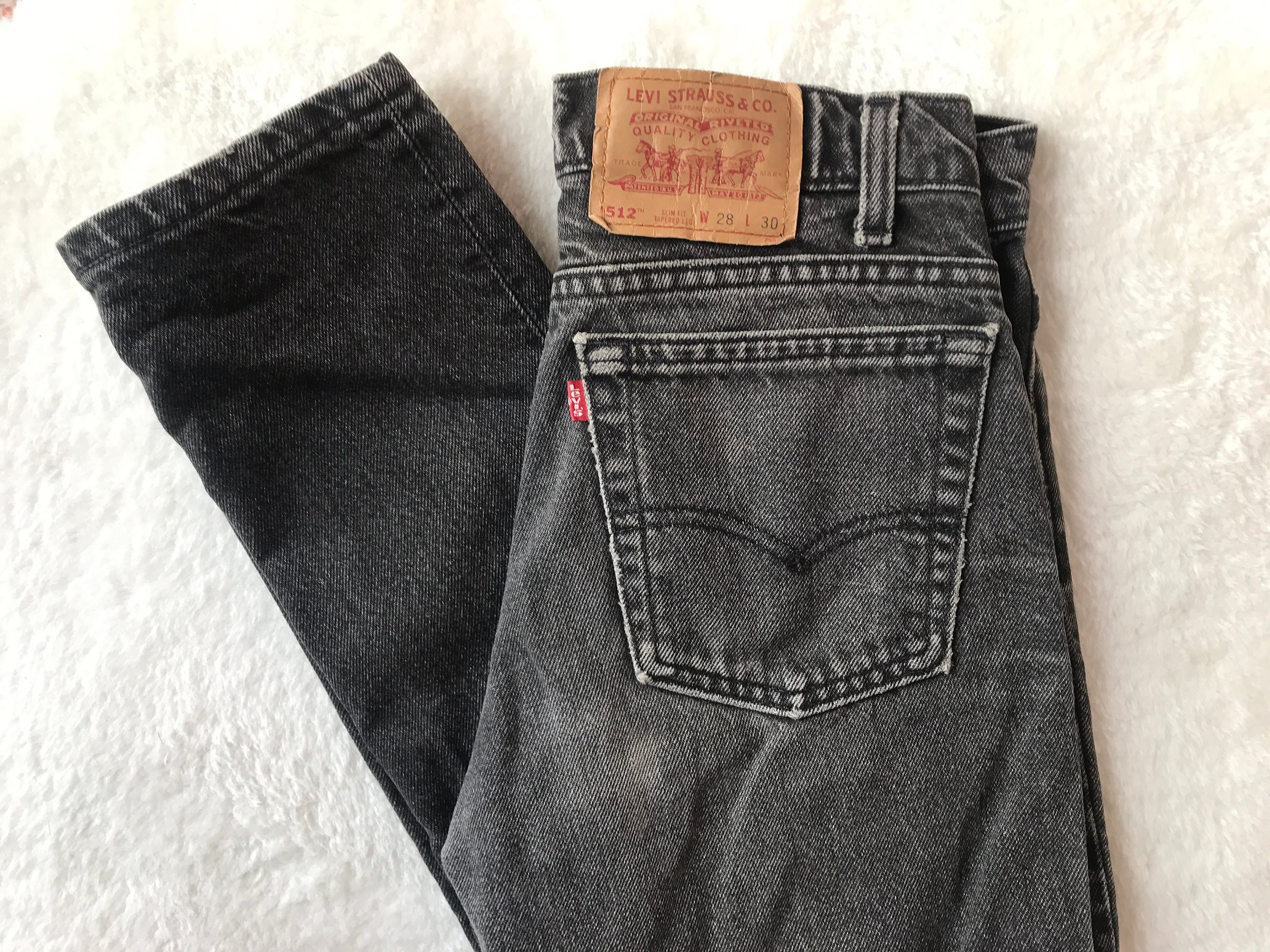 28 X 30 Black Vintage 1994 Levis 512 