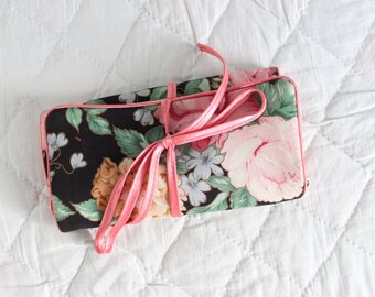 Mini 1980's Floral Travel Pouch