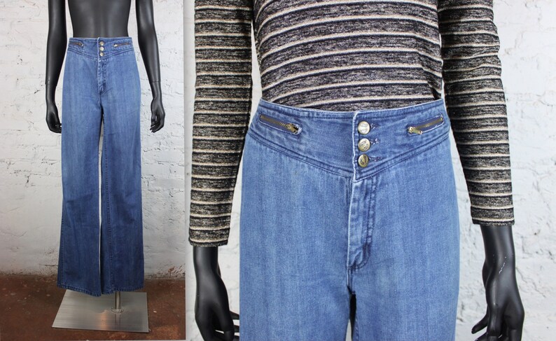 70s high waisted flare jeans