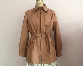 1970's Cropped Trench Coat in Copper