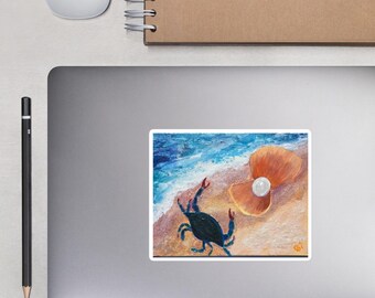 Blue Crab Bubble-free Vinyl sticker
