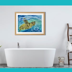 Stampa "Bolle di Tartaruga Marina" di Trish Turner, originale, senza cornice, stampa artistica da parete, decorazione per la casa, stampa giclée opaca.
