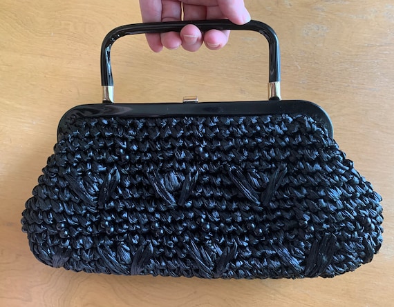 1950s Straw Clutch