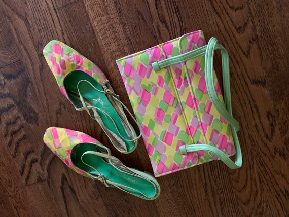 1960s Mod Shoes & Handbag Matching Set
