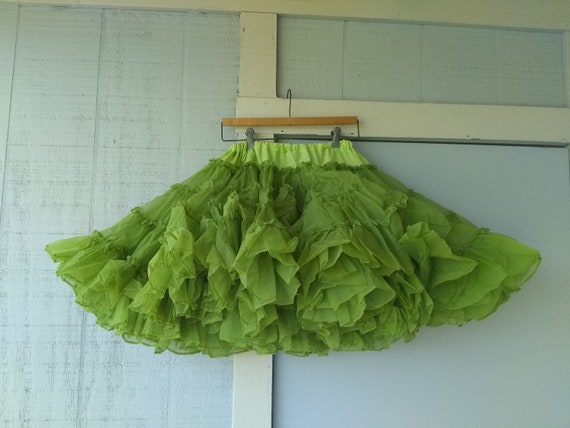 Vintage Green Squaredance Petticoat