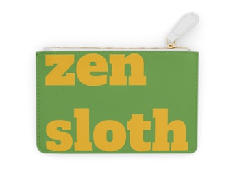 Zen Sloth Mini Clutch Bag