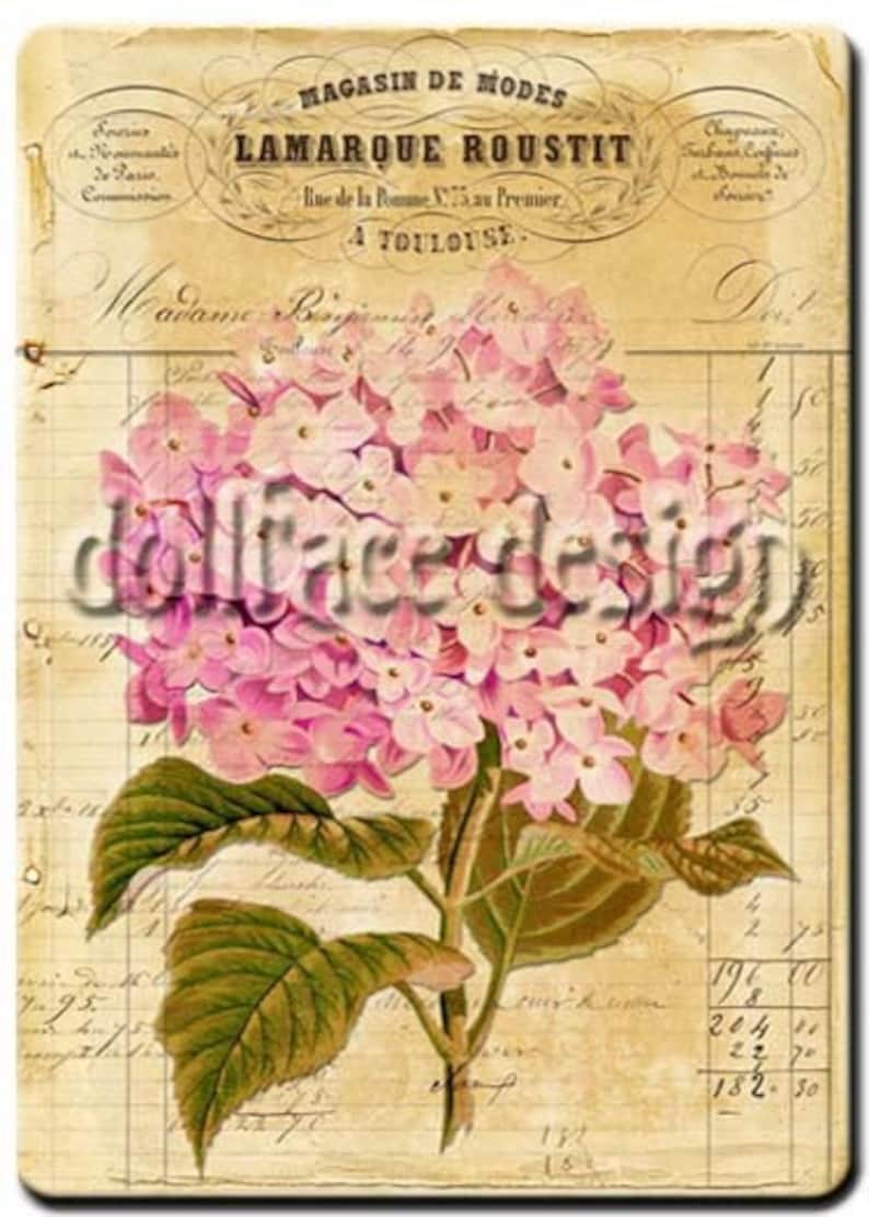 INSTANT DOWNLOAD French Antique Pink Flowers Vintage Etsy