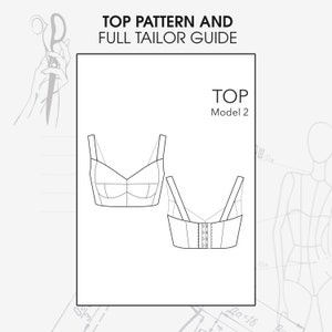 Overbust corset size S sewing guide, streetstyle corset, corset sewing pattern pdf, bodice pattern, bustier pattern, women sewing pattern