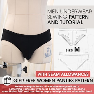 Men's Underwear Sewing Pattern, Size M (PDF Pattern)