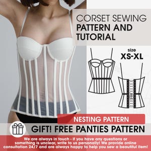 Overbust Wedding Corset Pattern, Princess Bustier Sewing Guide, Digital PDF Sewing Pattern, Bridal Corset Tutorial