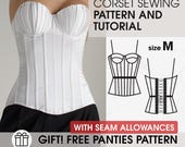 Mermaid Wedding Corset Sewing Pattern, DIY Corset Top Template (PDF Tutorial)