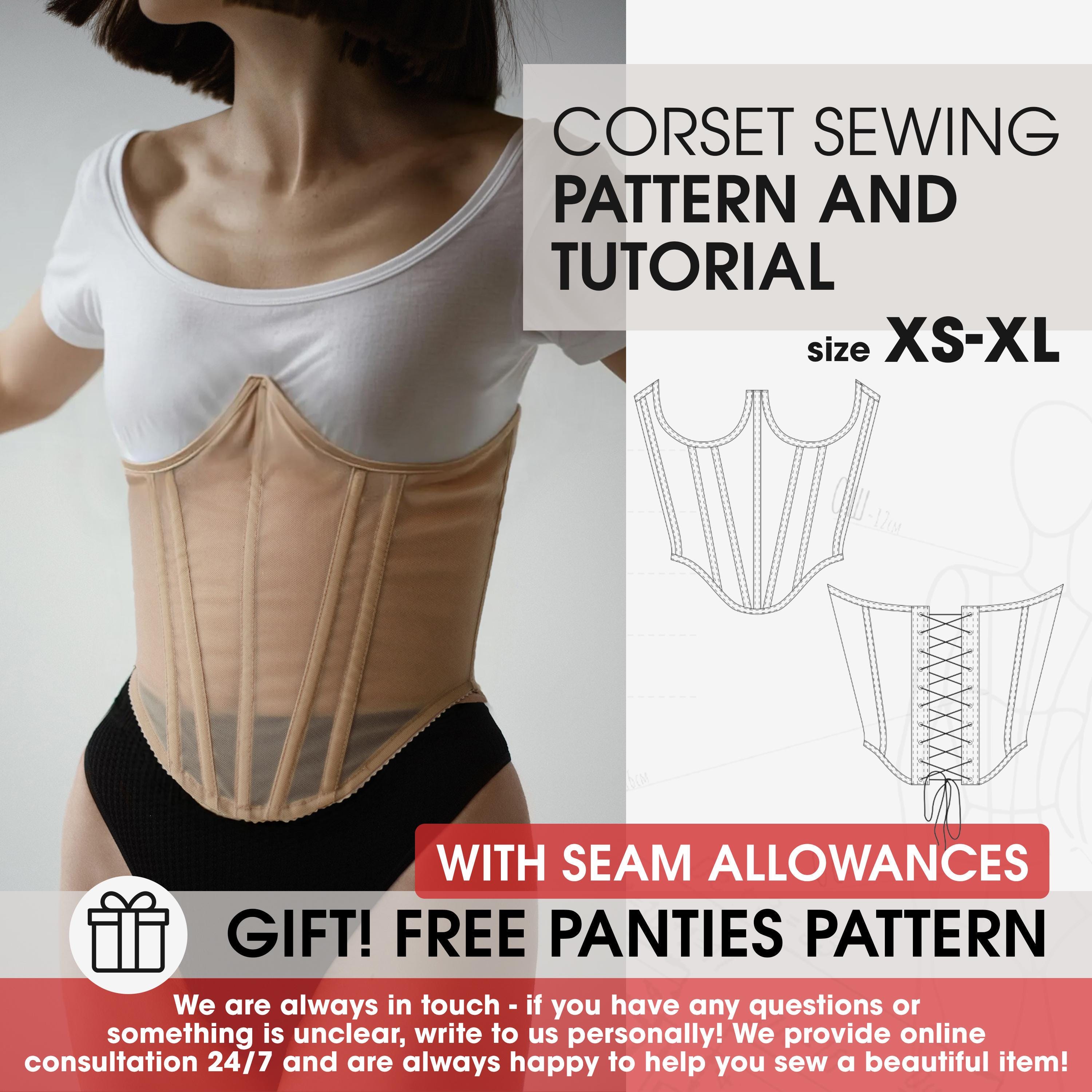 Sheer Underbust Corset Sewing Pattern With Guide (PDF) - Etsy