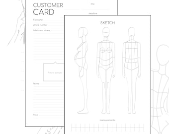 Plantilla de boceto de figura para moda premamá, cuaderno de bocetos para principiantes de diseño de ropa para embarazadas