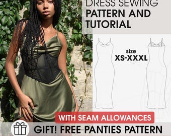 90s slip dress pattern Simone Slip Pattern | Bias Cut Slip Dress Pattern