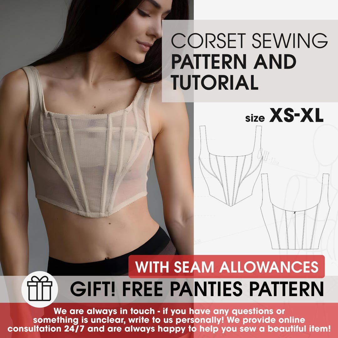 Corset Digital Pattern Full Guide, Wedding Sewing Patterns Pdf, Womens ...