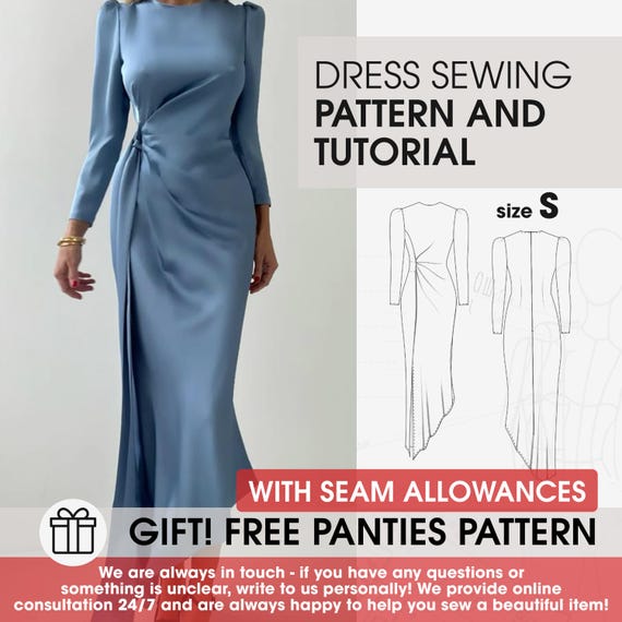 green emerald velvet dress Ola Dress Pattern – Rooney Sewing Patterns main image 1