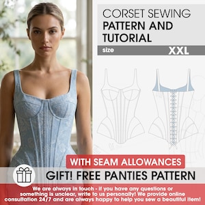 Sleeveless Corset Top Pattern, Structured Bodice, Moulded Cups, Vertical Seam Detailing, Peplum Hem