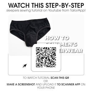 XS-XXL Herren Unterwäsche Schnittmuster Set, Anfänger Boxer Klassik Schnittmuster, Schlafbrillen PDF Schnittmuster, Shorts Männer Schnittmuster Bild 7