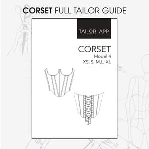 Underbust S size corset pattern, patron de couture, gothic corset pdf, womens sewing, crop top pattern, longline corset pattern, y2k corset