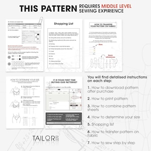 M size autumn leg slit gown pattern, draperied dress sewing pattern, asymmetrical dress tutorial, boat neckline dress printable pattern image 5