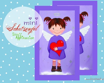 2 guardian angel fabric panels VIOLET * application * fabric * patch