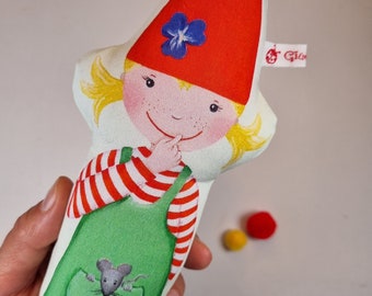 Cuddly gnome cuddly pillow gnome girl vanilla-red