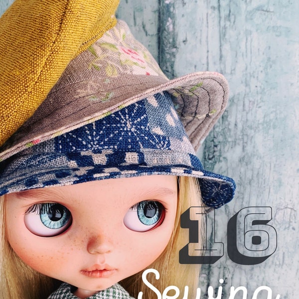 TÉLÉCHARGEMENT INSTANTANÉ pdf - Moshi-Moshi Sewing Class 16, Pattern Blythe, Bucket hat & Beret