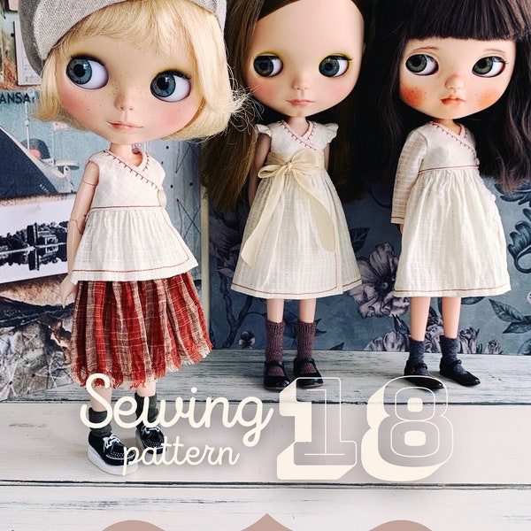 INSTANT DOWNLOAD pdf - Moshi-Moshi Sewing Class 18 - Cache-Coeur Dress and Simple skirt