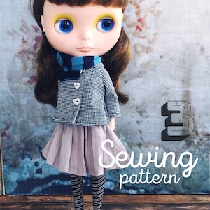 INSTANT DOWNLOAD pdf Moshi-Moshi Sewing Class 3, Pattern Blythe, Ruruko, Vintage Licca, Azone, Pure Neemo XS, Blouson Jacket