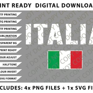 Italia Italian Flag souvenir Gift Italy Png Bundle, SVG Files, Digital Downloads