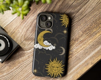 Sun and Moon Phone Case | phone case | tarot phone case | tough phone case | iphone 15 case | Celestial phone case | moon phone case