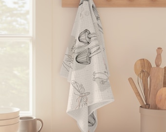 Mushroom Tea Towel Tea Towel tea towel tea towels towels sourdough towel kitchen towel towel mushroom towel mushroom tea towel tea