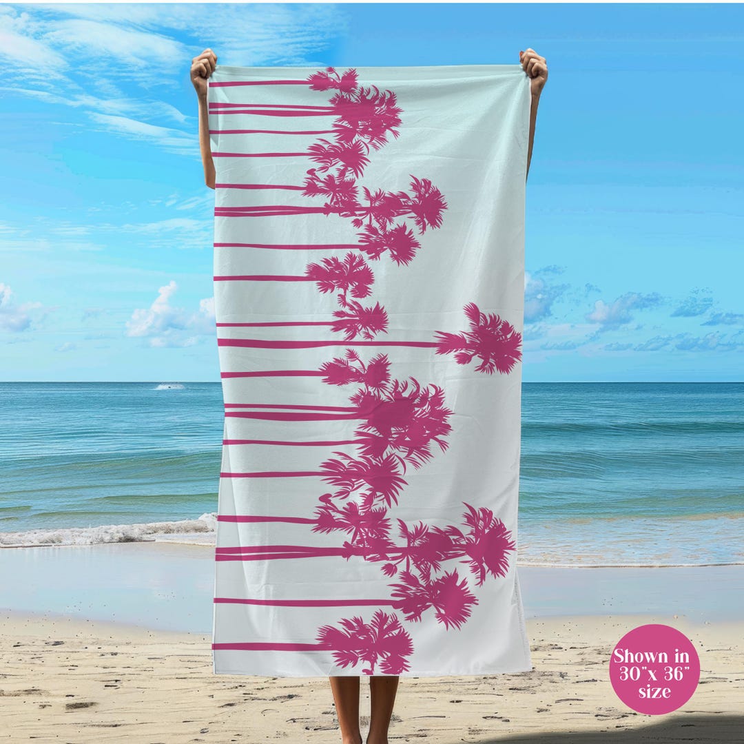 Kids Palm Trees Beach Towel