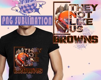 Brown They Not Like Us Helmet Tshirt Design PNG File Sublimation, Mugs, Phone Cases, Instant Digital Download, Football Printable Design