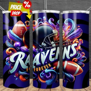 Gobelet skinny 20 oz corbeau enveloppement PNG, gobelet skinny sport 20 oz PNG, mascotte Sublimation gobelet PNG en téléchargement numérique, gobelet de football Png