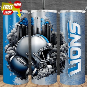 Lion 20oz Skinny Tumbler Wrap PNG, Sport 20oz Tumbler PNG, Mascot Sublimation Tumbler PNG Digital Download