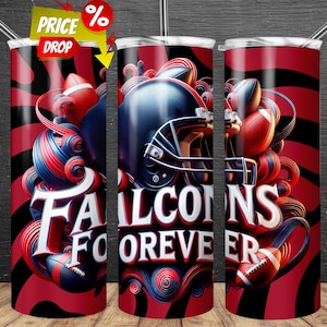 Falcon 20oz Skinny Tumbler Wrap PNG, Sports 20oz Skinny Tumbler PNG, Mascot Sublimation Tumbler PNG Digital Download, Football Tumbler Png