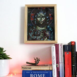 Fine Art Print Jesus Christ Icon Print Framed Christian Wall Art Sacred Religious Home Decor Religious Gift Sacred Wall Decor
