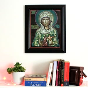 Original Saint Brigid Icon – Hand-Painted Byzantine Orthodox Icon | One-of-a-Kind Celtic Christian Icon Patron Saint of Ireland Irish Saint