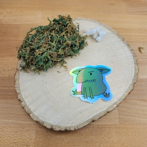 Bog Goblin Holographic Sticker, Fantasy Sticker, RPG