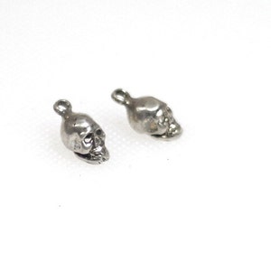 Sterling silver 3D skull charms