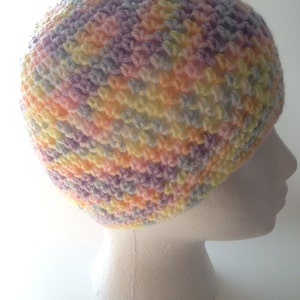 Child&#39;s Stretchy Crochet Hat in Pastel