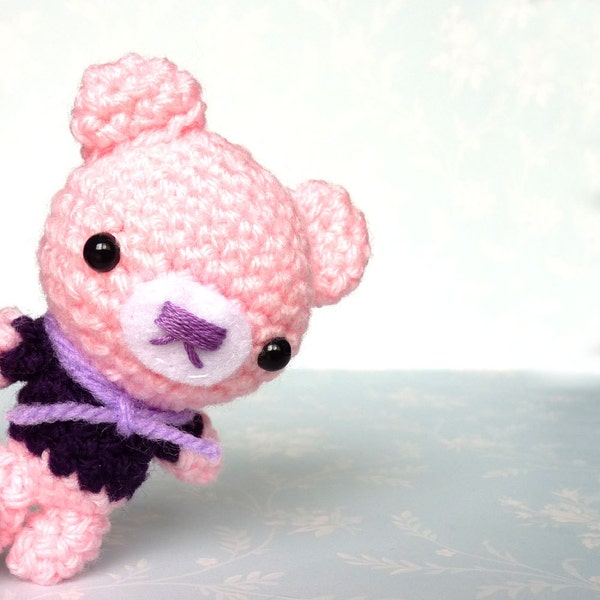 Amigurumi Kawaii Pink Bear