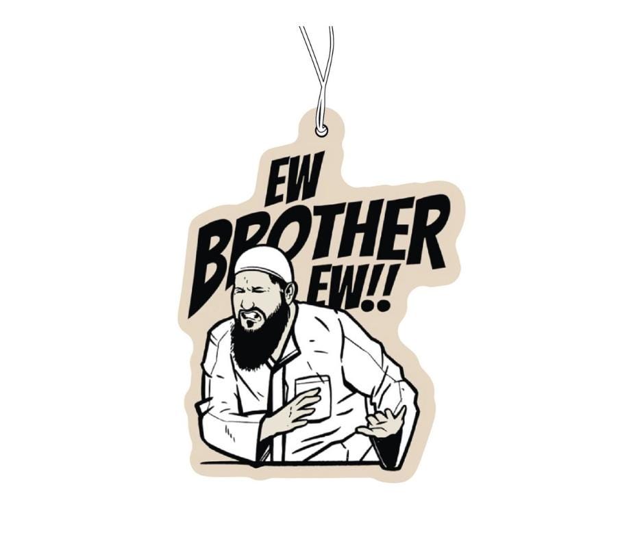 Ambientador para coche con motivo inspirado en el meme "Ew Brother Ew", colgante perfumado, ambientador divertido, accesorios para coche, dispensador de fragancias, ambientador